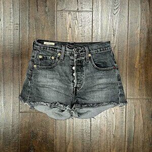 Black Levi's High Waisted Shorts